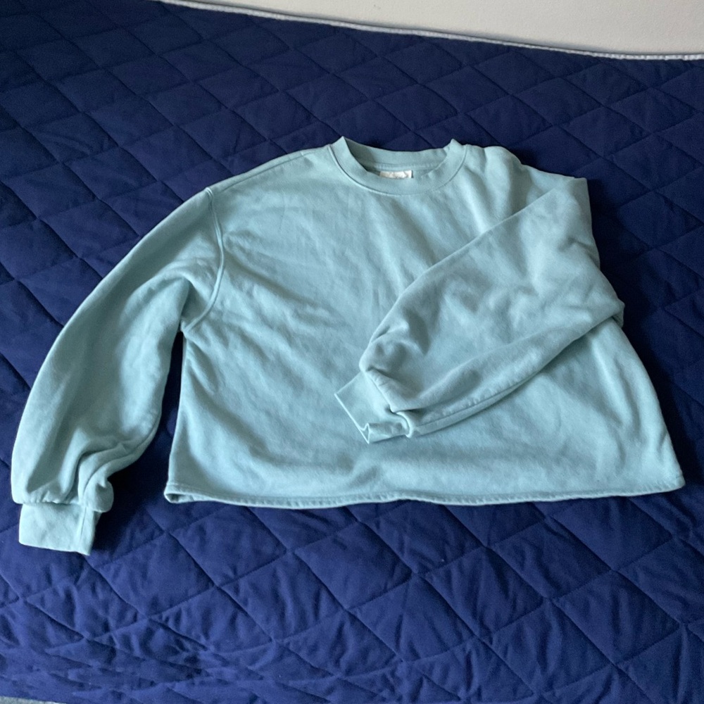 Blue Vintage Threads puffy sleeve crewneck